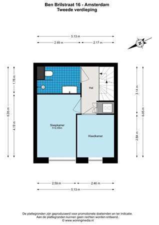 Floor plan - Ben Brilstraat 16, 1061 MH Amsterdam 